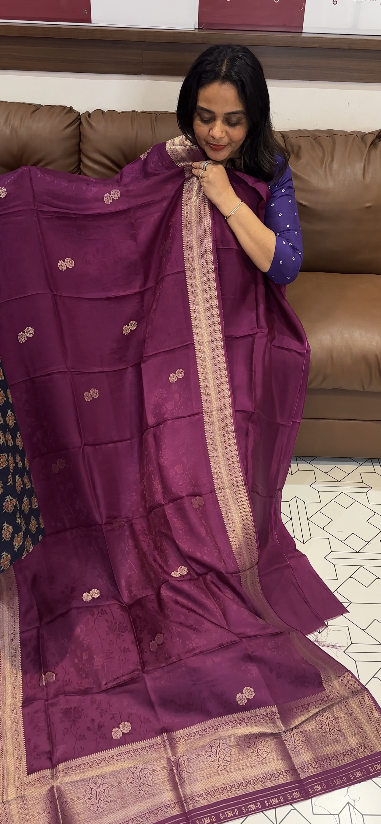 SILK BANARASI UNSTITCHED SALWAR SUITS - IHA 31263