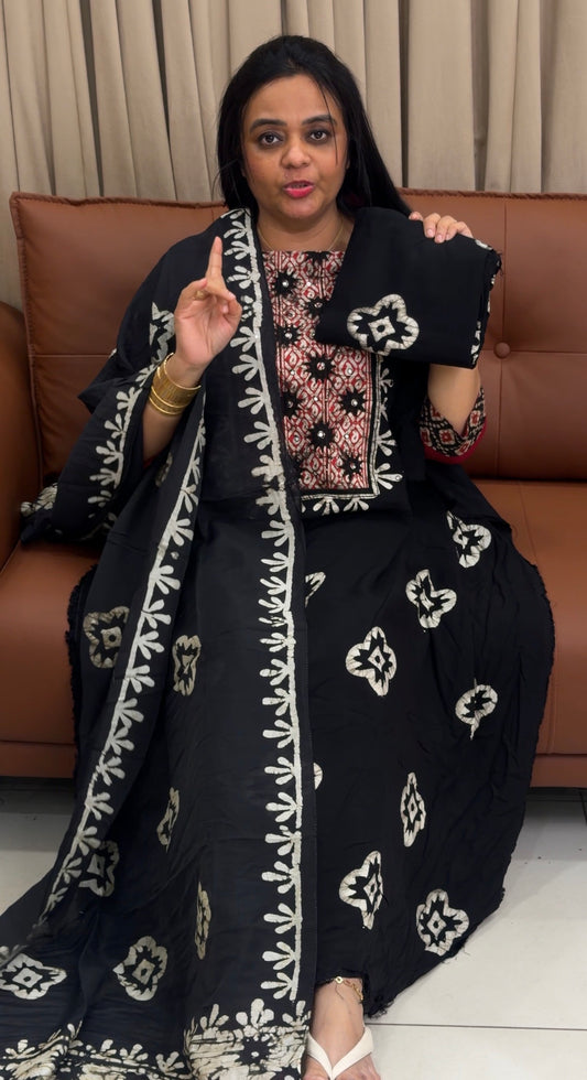 BATIK PRINTED UNSTITCHED SALWAR SUTS - IHA 34966