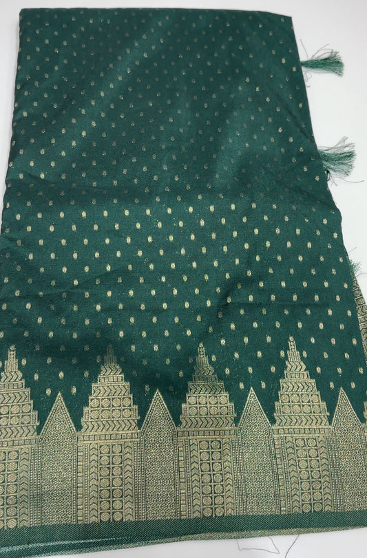 SEMI BANARASI SAREES - IHA 27128