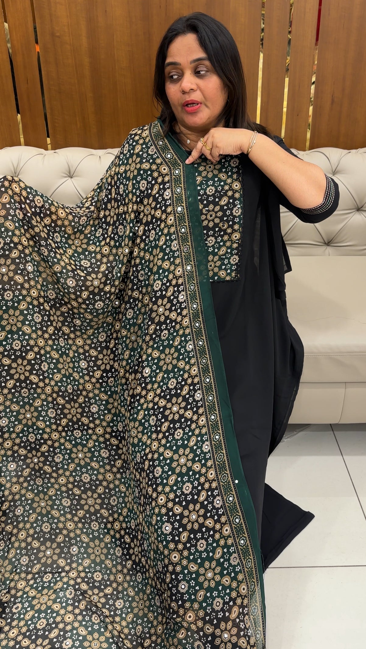 FAUX GEORGETTE UNSTITCHED SALWAR SUITS - IHA 28288