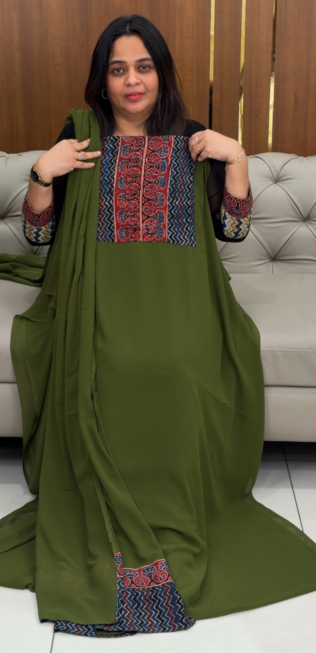 IHA'S IN-HOUSE GEORGETTE UNSTITCHED SALWAR SUITS - IHA 29125