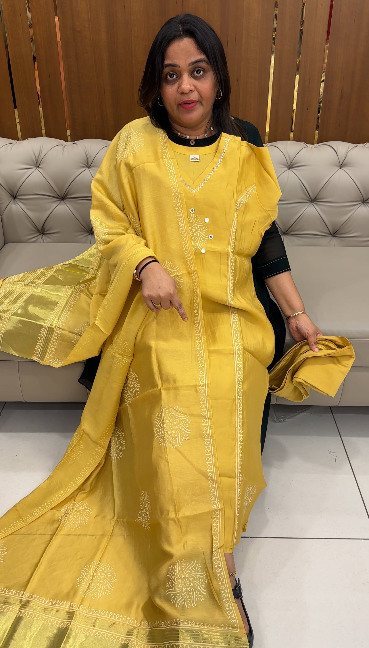 FORWARD MUL CHANDERI TOP, BOTTOM AND DUPATTA - IHA 28342