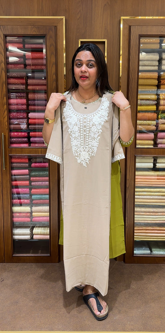 LUCKNOWI CHIKANKARI TOPS - IHA 22580