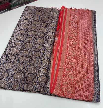 SEMI KATAN SAREES  - IHA 15234