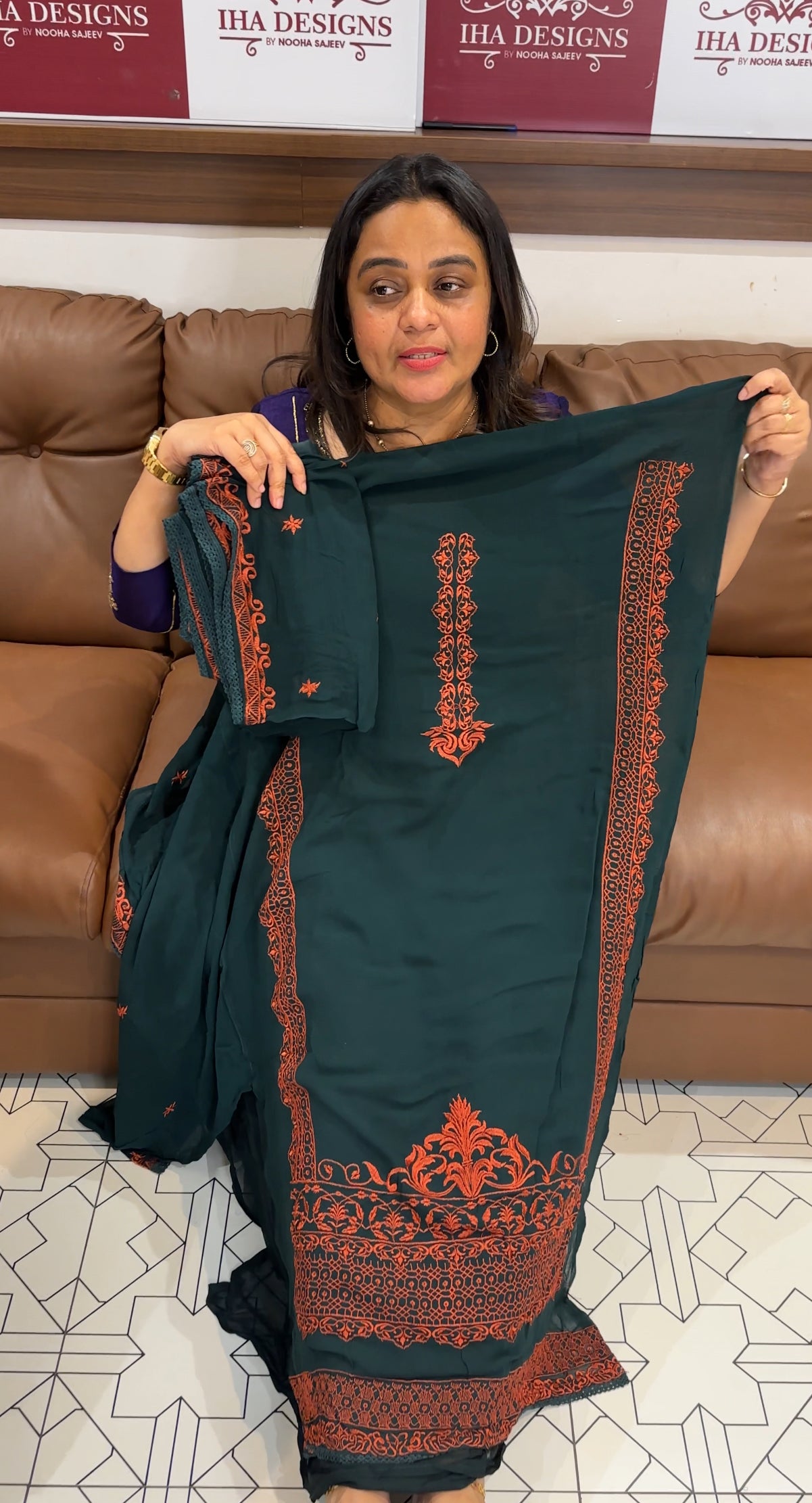 VISCOSE GEORGETTE UNSTITCHED SALWAR SUITS - IHA 27796