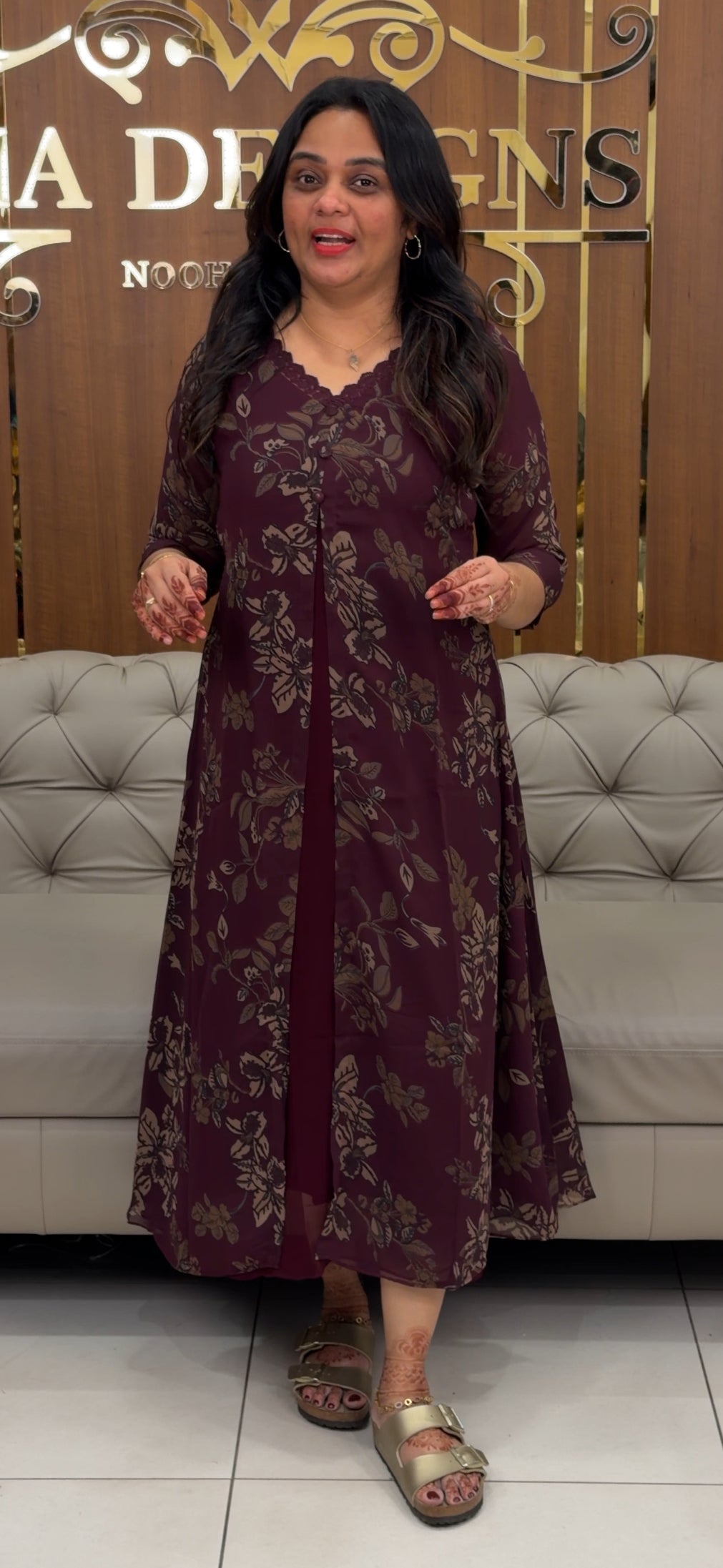 IHA'S IN-HOUSE PRINTED ALINE TOPS - IHA 30028