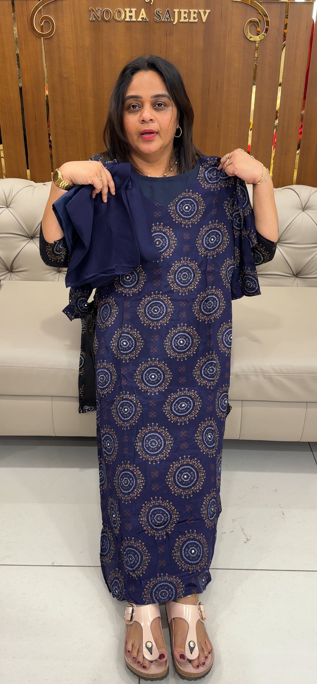 IHA'S IN-HOUSE PRINTED CRAPE TOP,BOTTOM AND DUPATTA- IHA 26966