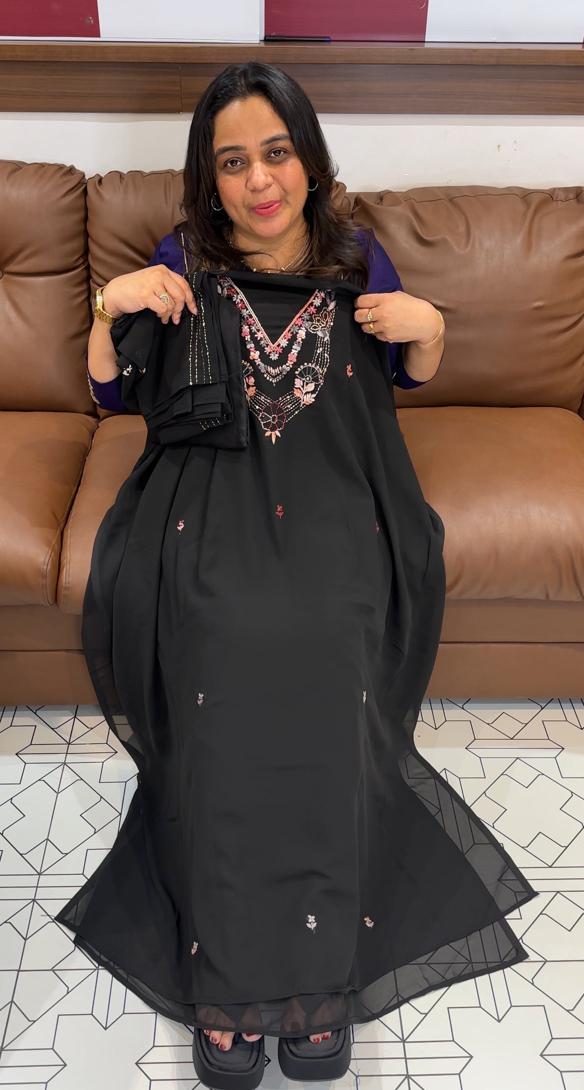 FAUX GEORGETTE UNSTITCHED SALWAR SUITS - IHA 27806