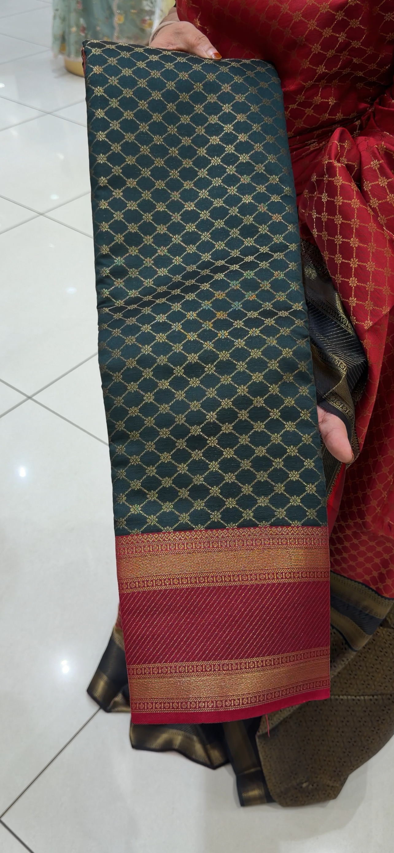 SEMI BROCADE SAREES - IHA 32539