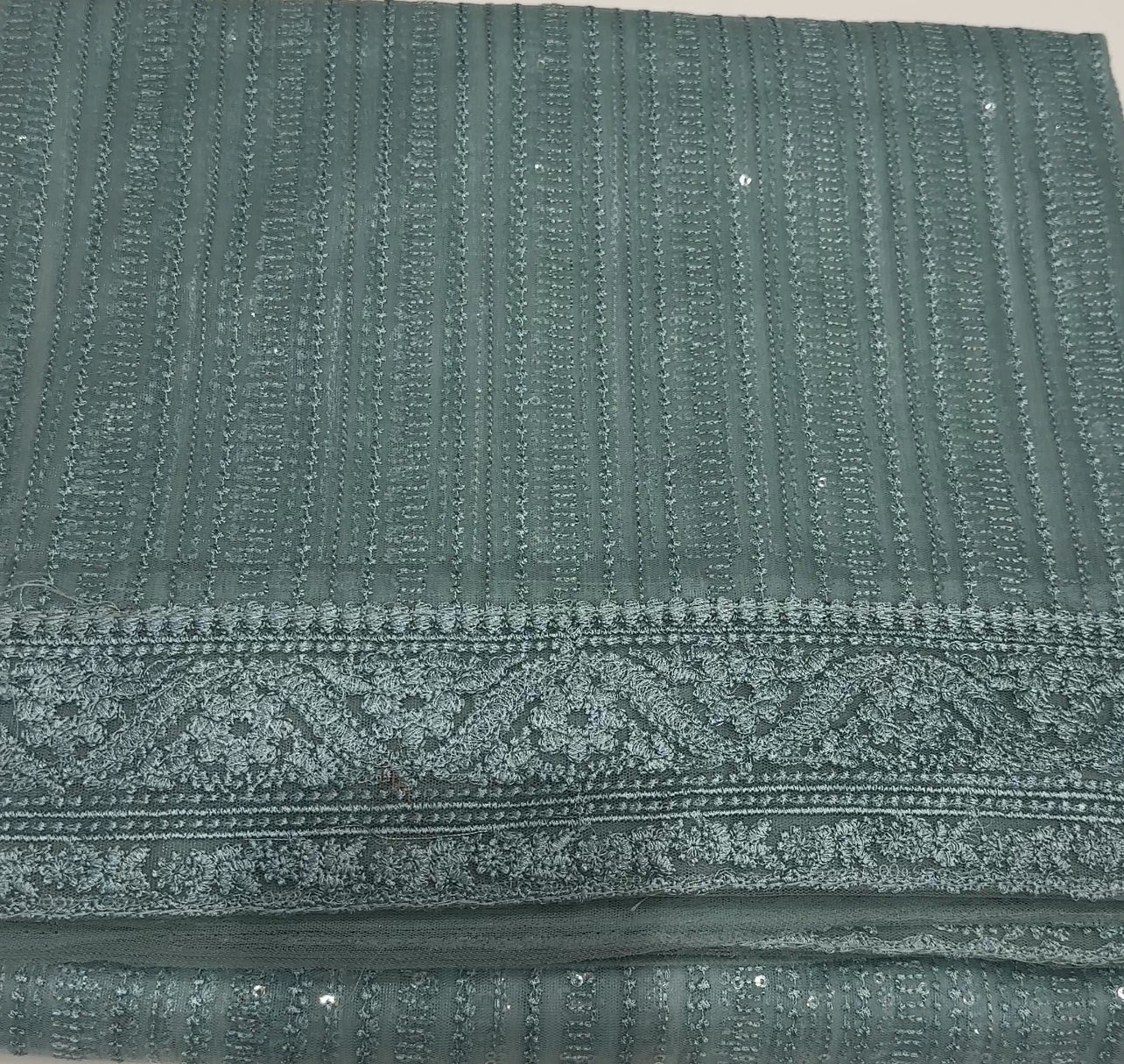 CHIKANKARI NET SAREE - IHA 16881