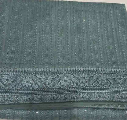 CHIKANKARI NET SAREE - IHA 16881