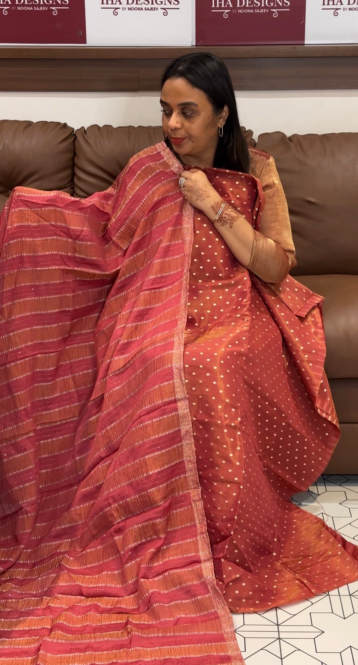 TISSUE BANARASI UNSTITCHED SALWAR SUITS - IHA 31547