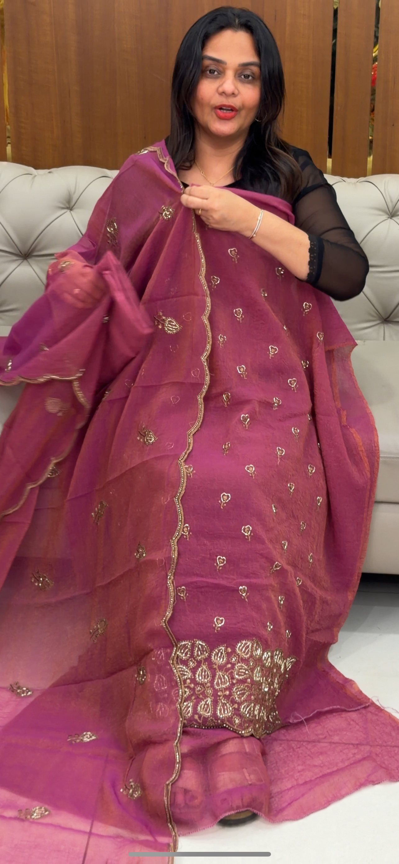 FORWAD CRUSHED SILK UNSTITCHED SALWAR SUITS - IHA 30633