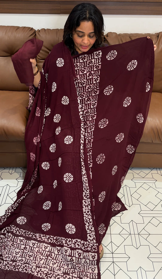 VISCOSE GEORGETTE UNSTITCHED SALWAR SUIST - IHA 27180