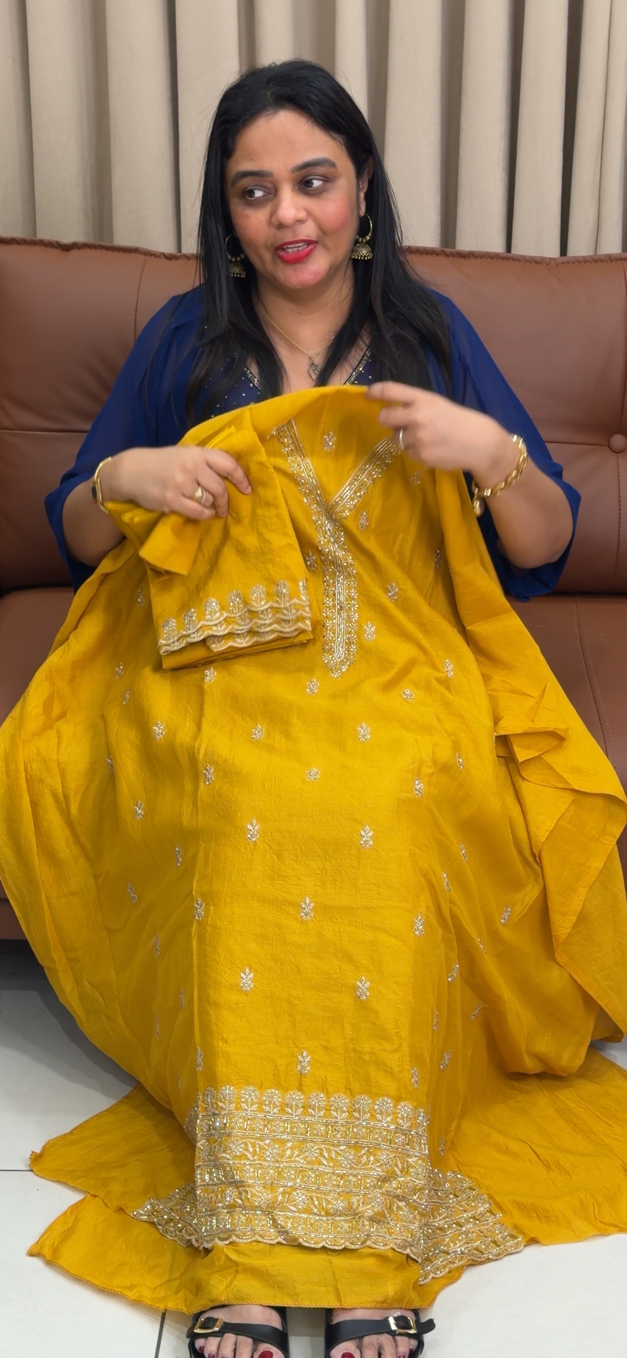 SEMI RAW SILK UNSTITCHED SALWAR SUITS - IHA 34128
