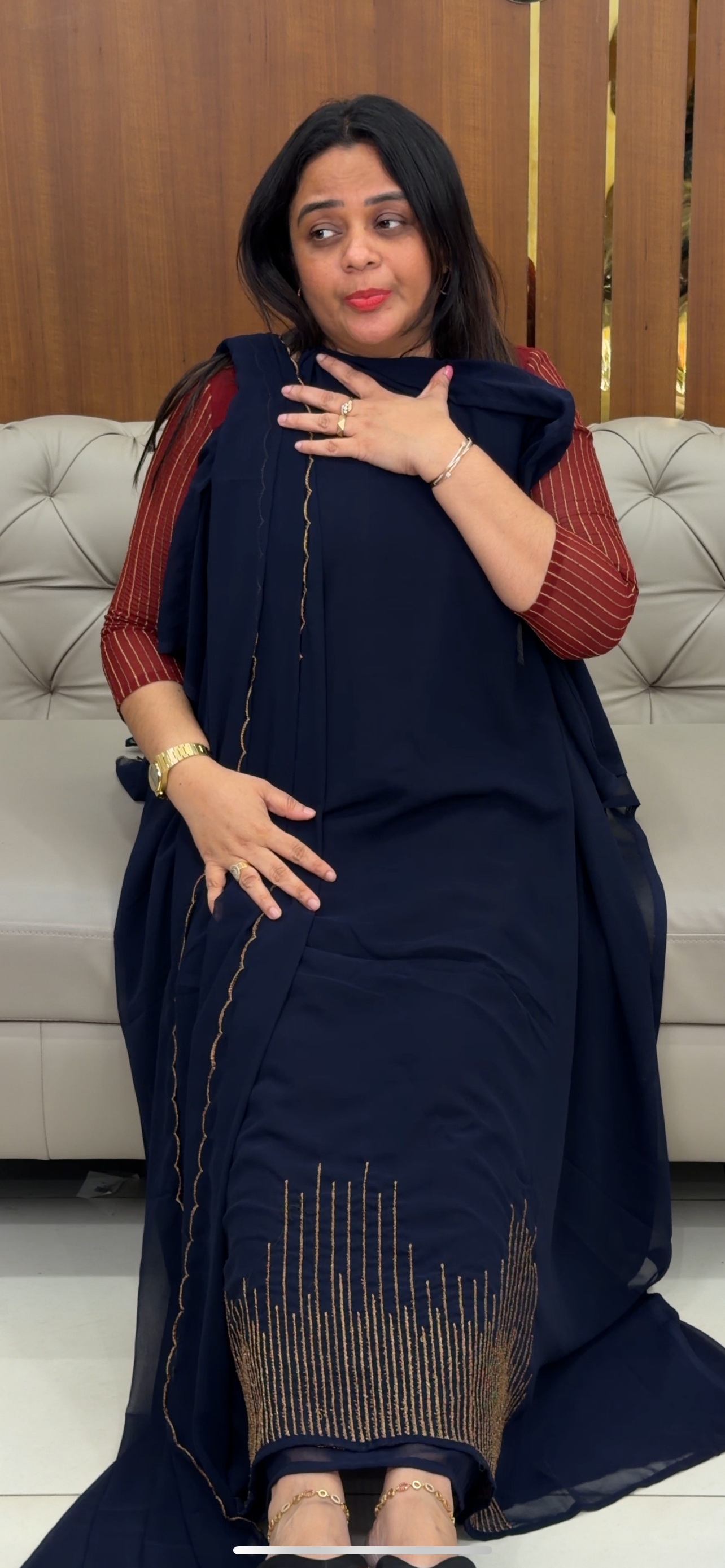 FORWARD FAUX GEORGETTE UNSTITCHED SALWAR SUITS - IHA 29240