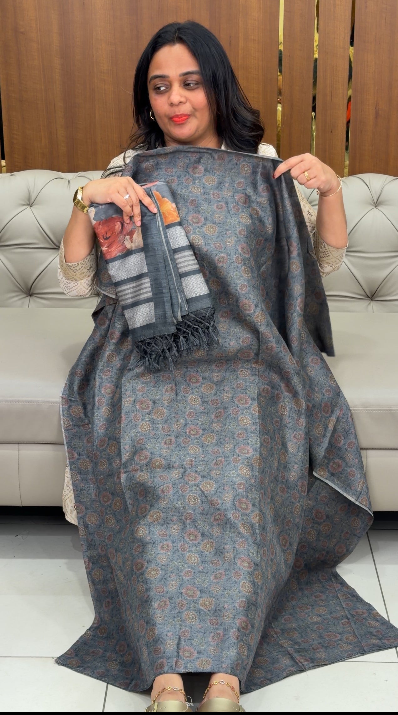 PRINTED UNSTITCHED SALWAR SUITS - IHA 29866