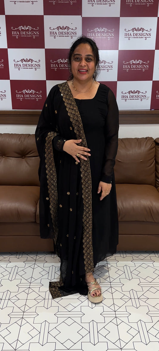 IHA'S IN-HOUSE GEORGETTE SLITTED TOP AND DUPATTA - IHA 26565