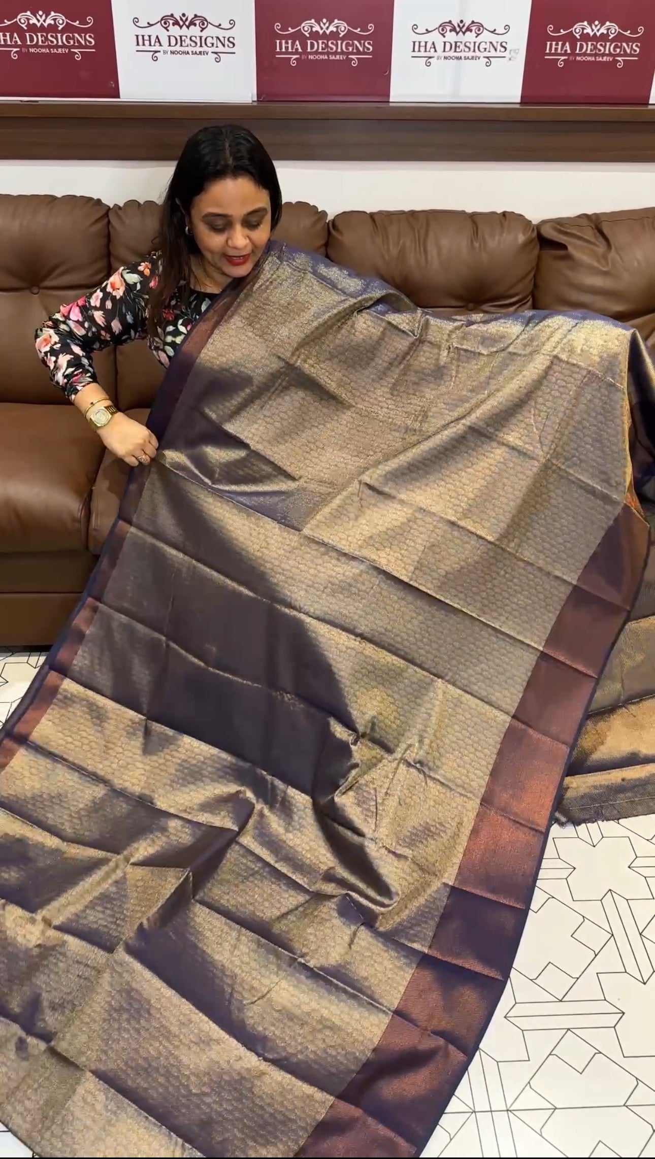 BUDGET BUY SEMI TISSUE SAREES - IHA 17763