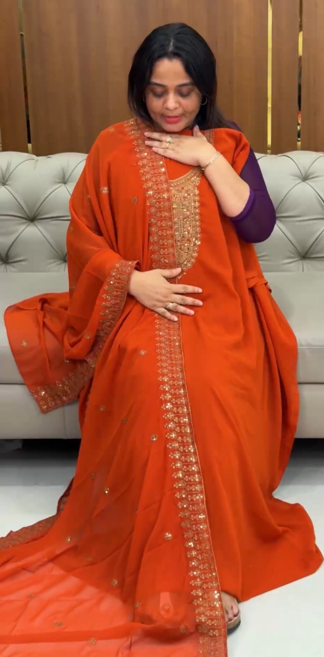 FAUX GEORGETTE UNSTITCHED SALWAR SUITS - IHA 29188