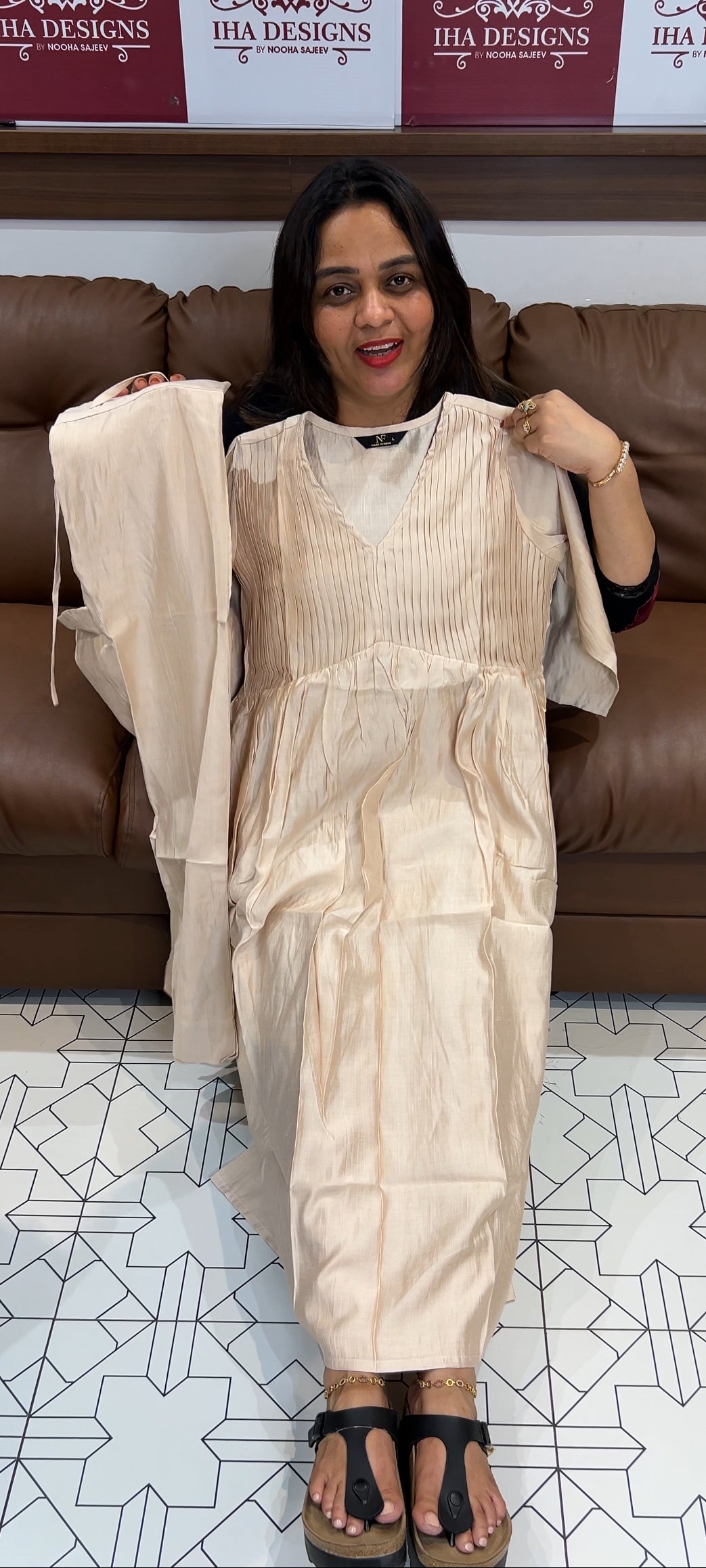 SEMI RAW SILK CO-ORDS SETS - IHA 12422