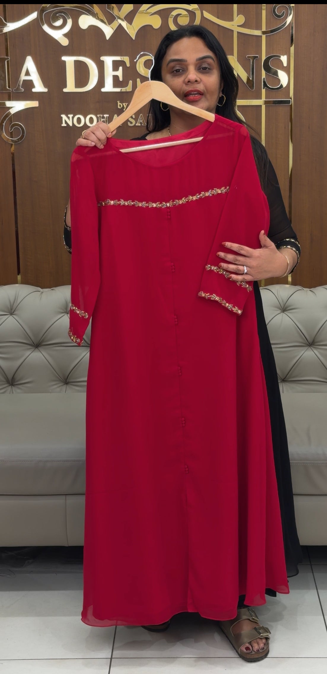 IHA'S IN-HOUSE GEORGETTE ALINE TOPS - IHA 30704