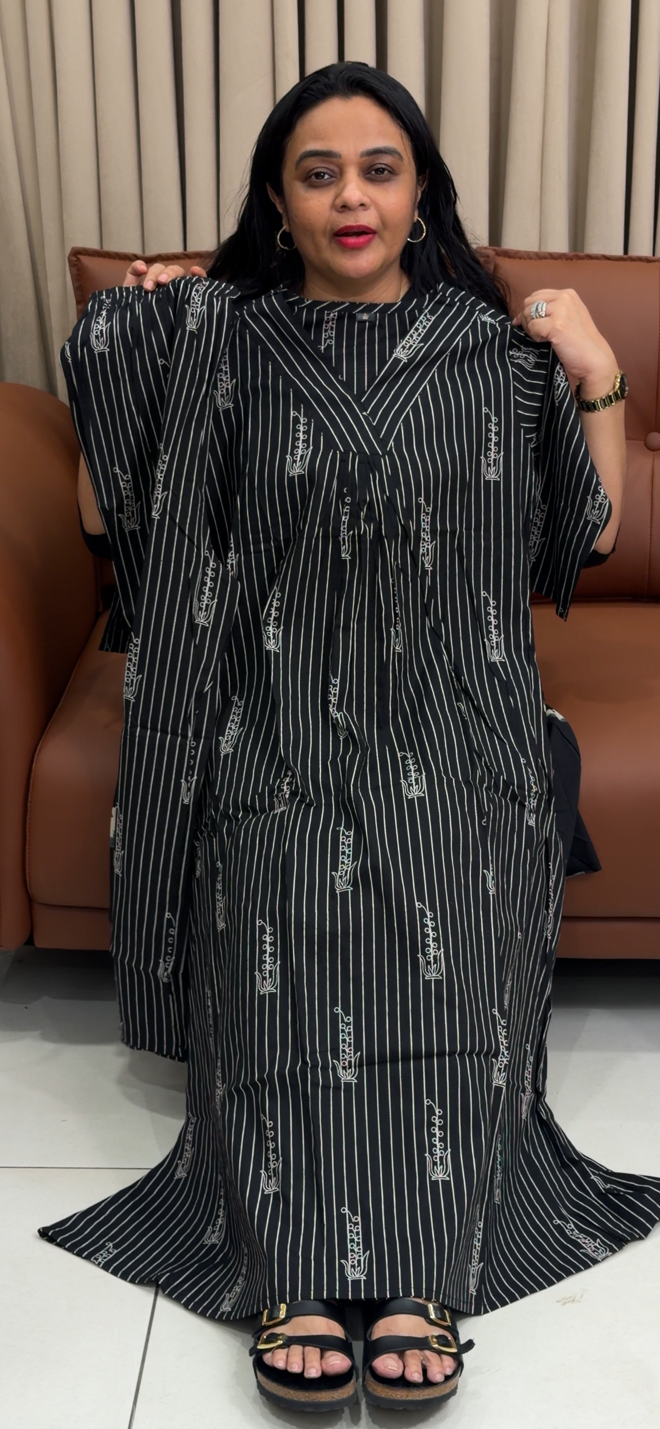 COTTON LONG ALINE TOP AND BOTTOM - IHA 34889