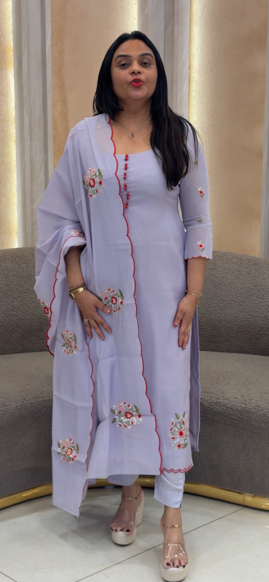 IHA'S IN-HOUSE MUL CHANDERI UNSTITCHED SALWAR SUITS - IHA 32895