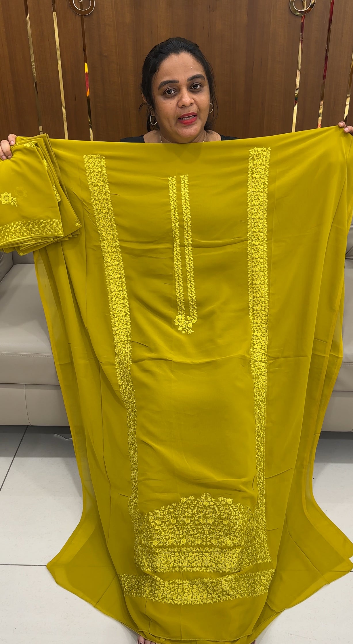 SEMI PARTY WEAR UNSTITCHED SALWAR SUITS - IHA 26742