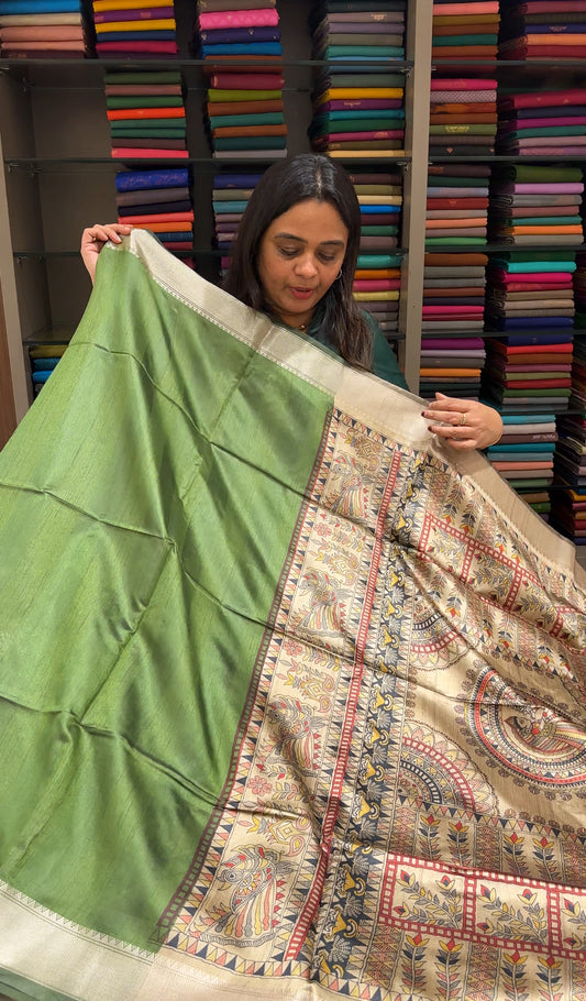 SEMI TUSSUR SAREES - IHA 27356
