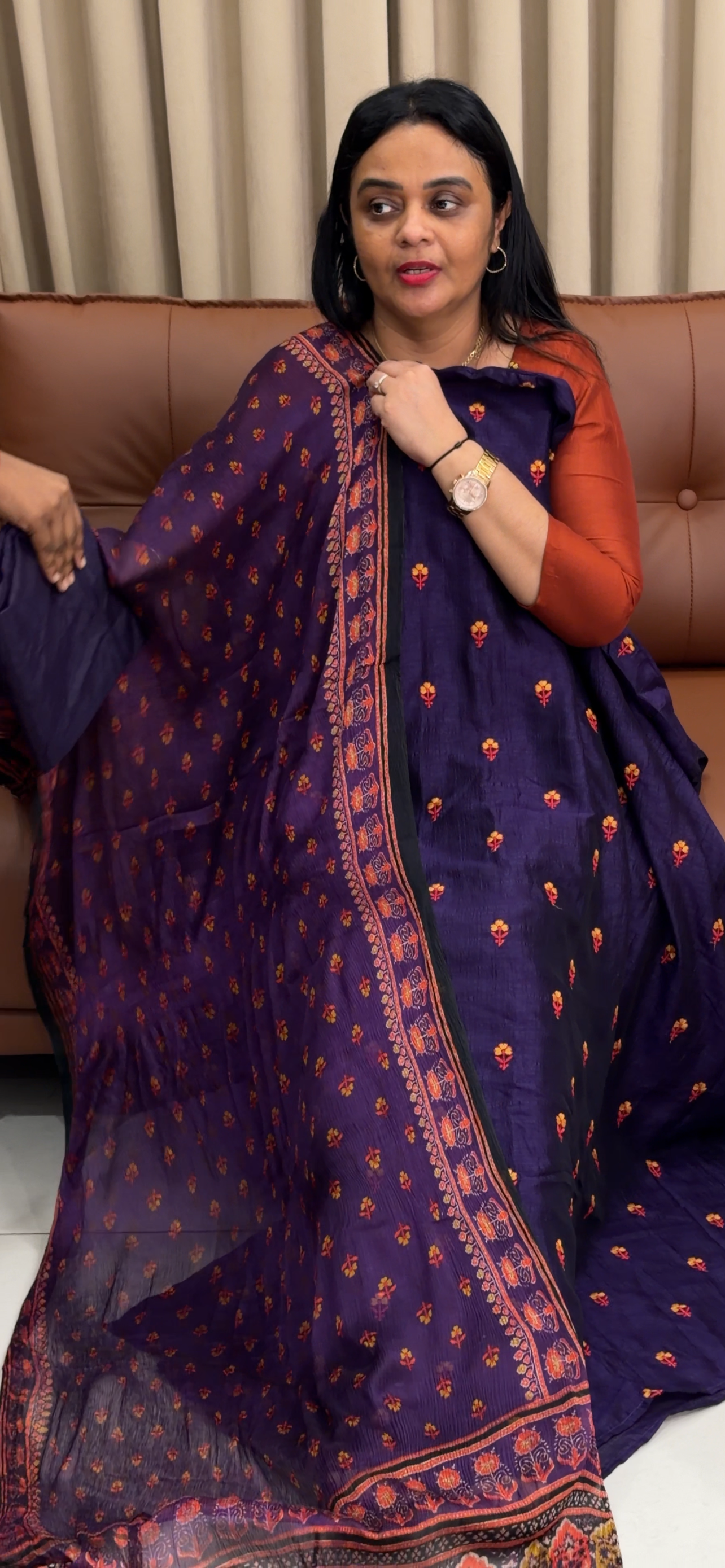 SEMI RAW SILK UNSTITCHED SALWAR SUITS - IHA 34320
