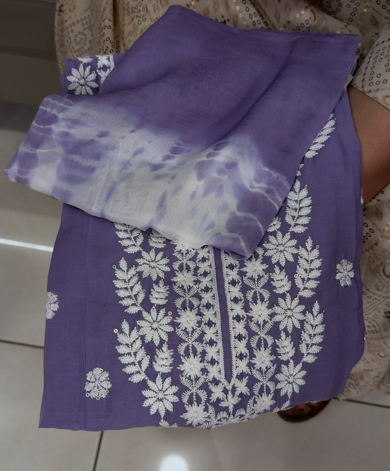 FORWARD LUCKNOWI CHIKANKARI UNSTITCHED SALWAR SUITS - IHA 29865