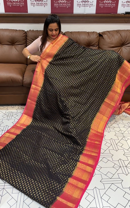 GEORGETTE BANARASI  SAREE - IHA 14648