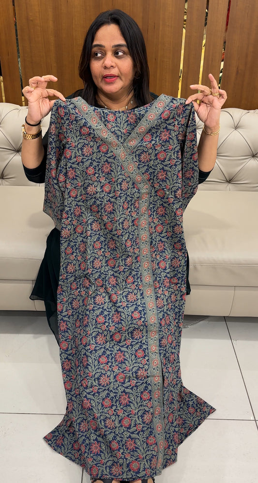 IHA'S IN-HOUSE PRINTED LONG A-LINE TOPS - IHA 28470