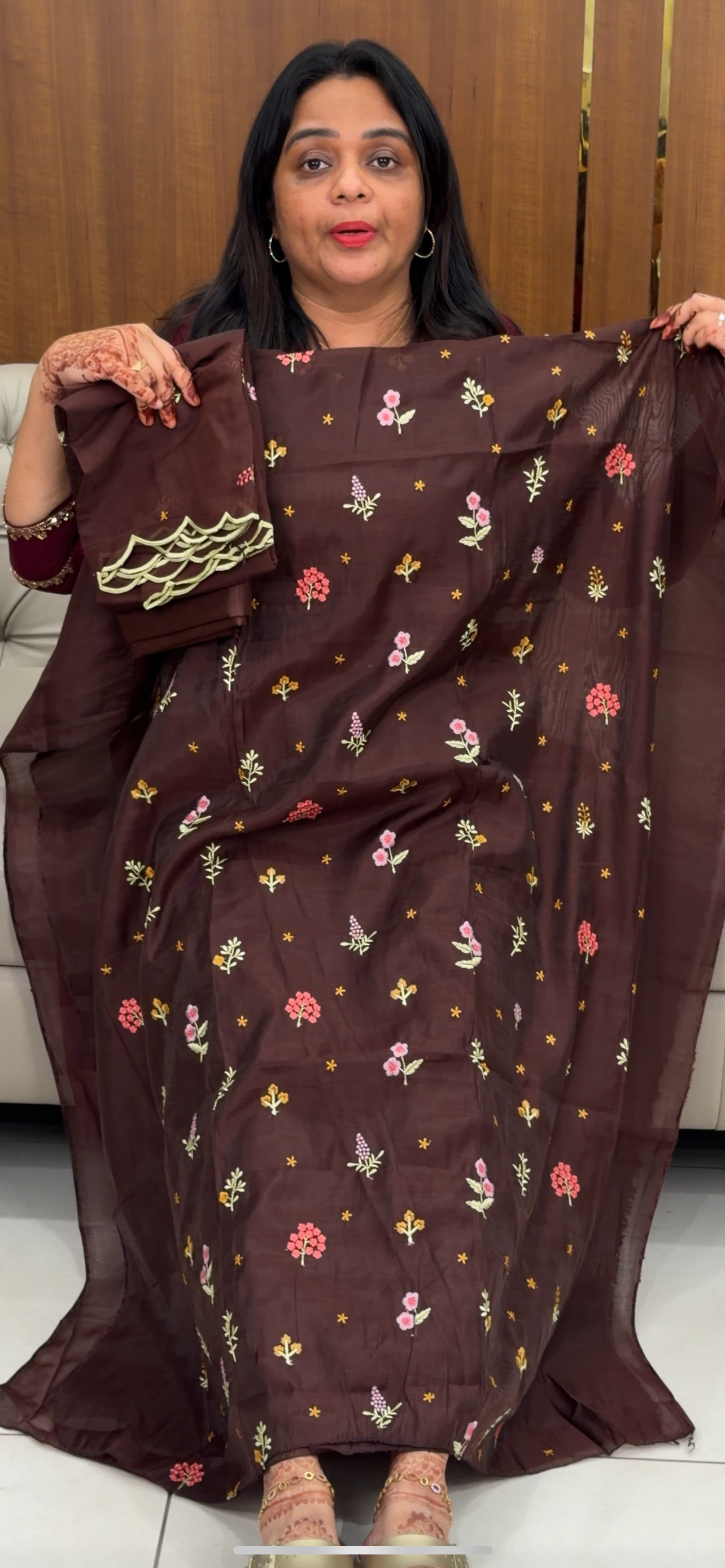 MALAI CHANDERI UNSTITCHED SALWAR SUITS - IHA 30063