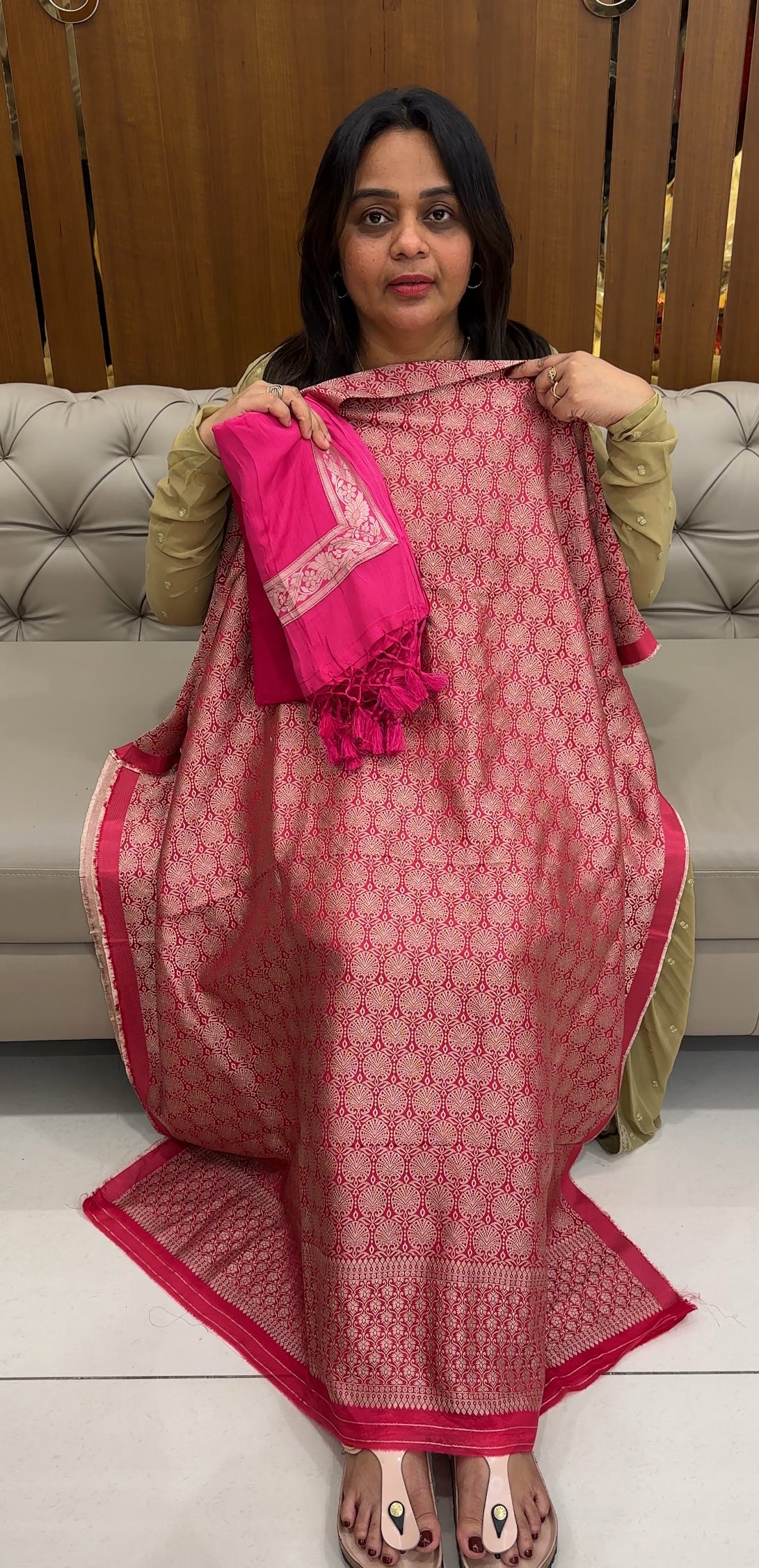 KATAN BANARASI SALWAR SUITS - IHA 27042