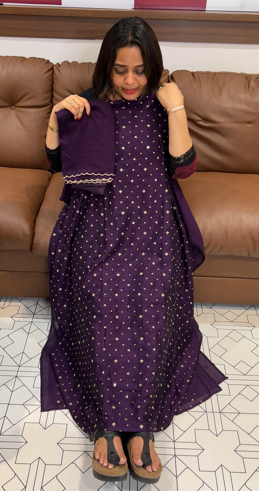 SEMI RAW SILK UNSTITCHED SALWAR SUITS - IHA 22447