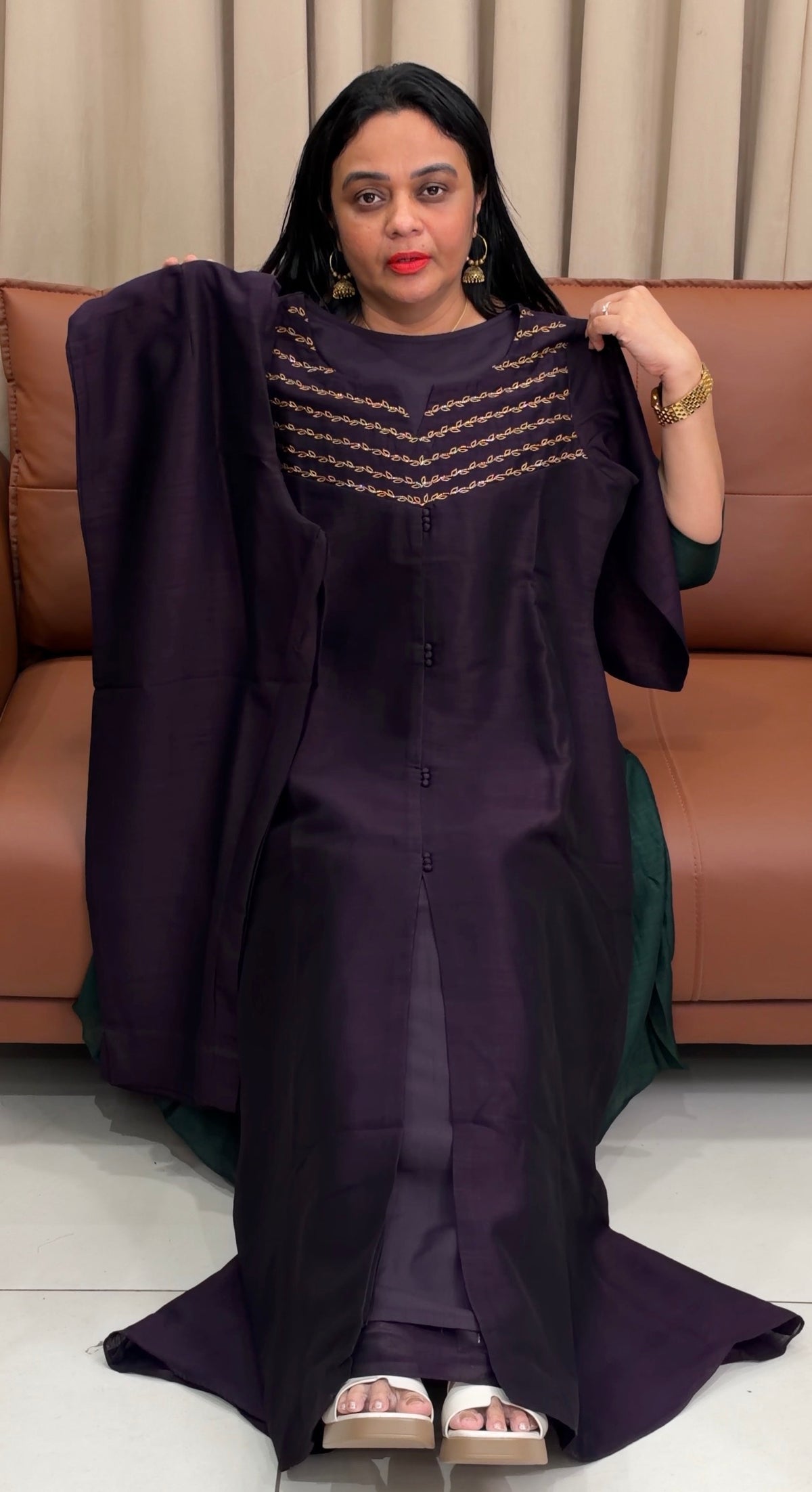 IHA'S IN-HOUSE SEMI RAW  SILK CO-ORDS SETS - IHA 35758