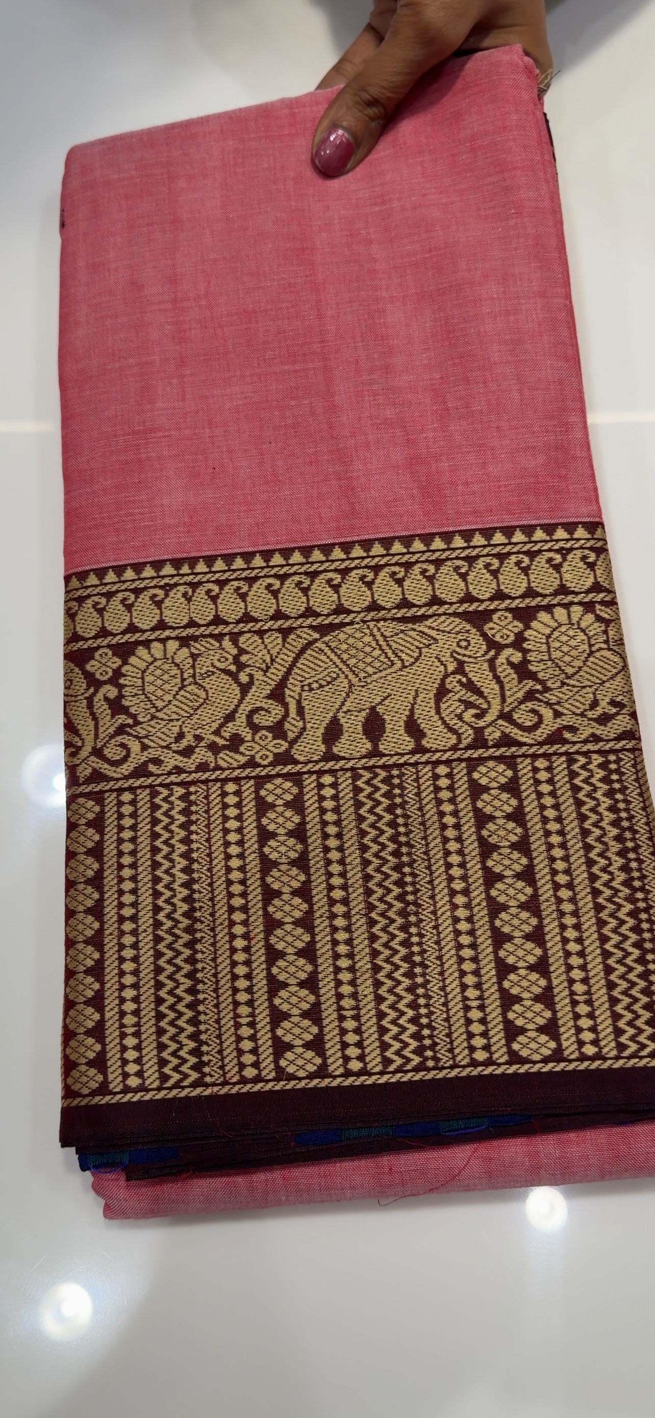 COTTON HANDLOOM SAREES - IHA 33300