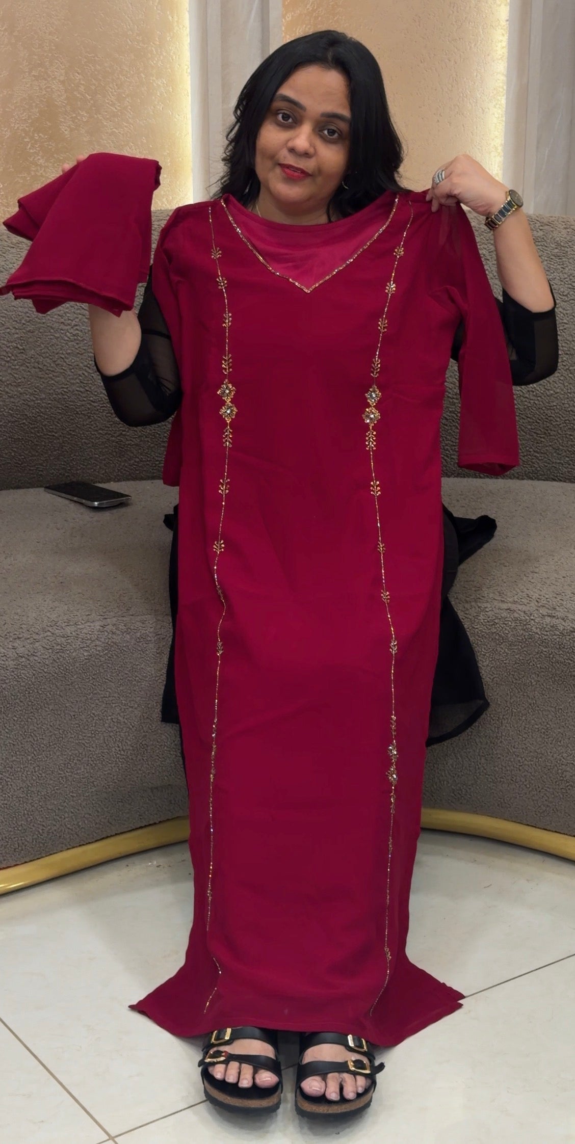 IHA'S IN-HOUSE GEORGETTE TOP AND DUPATTA - IHA 35199