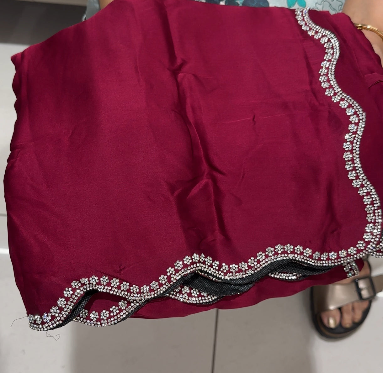 SATIN GEORGETTE SAREES - IHA 24252