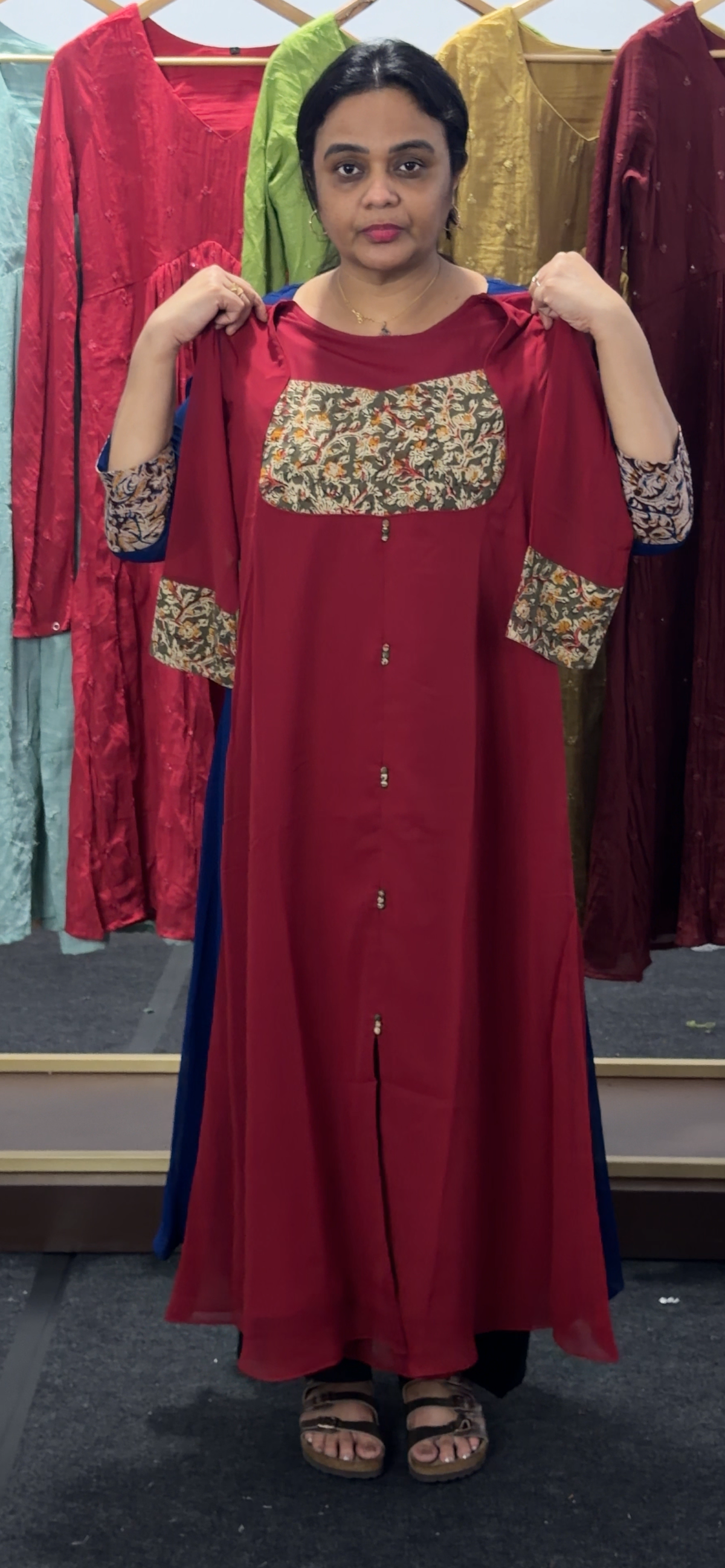 IHA'S IN-HOUSE FAUX GEORGETTE ALINE TOPS - IHA 36052