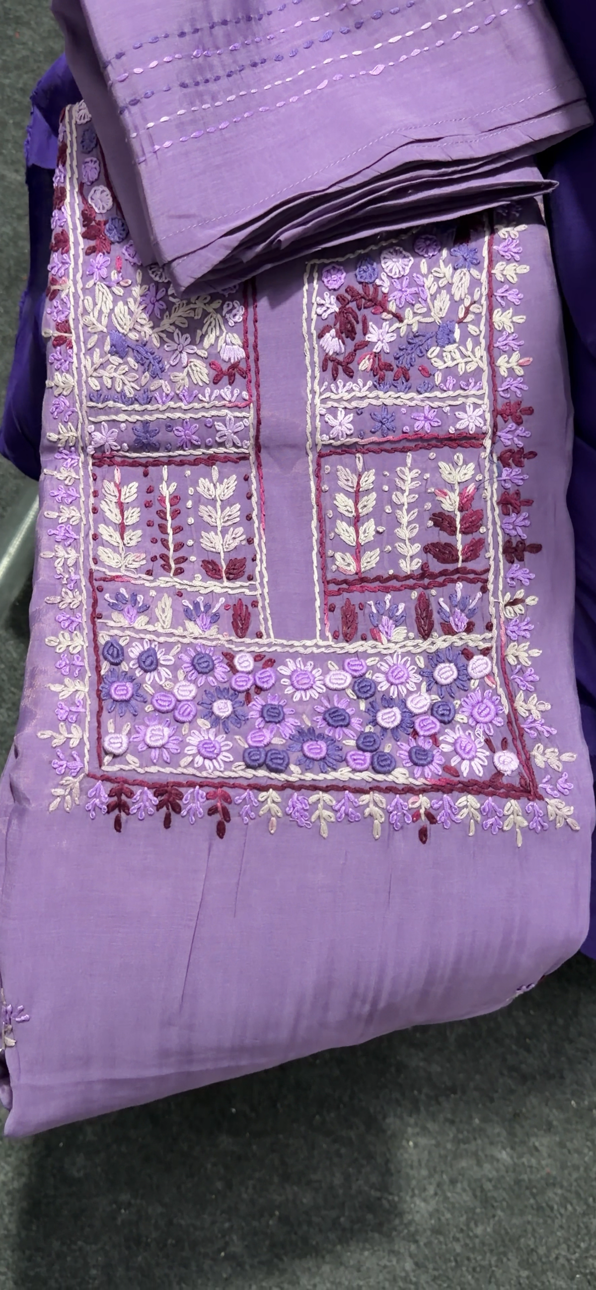 MALAI CHANDERI  UNSTITCHED SALWAR SUITS - IHA 36050