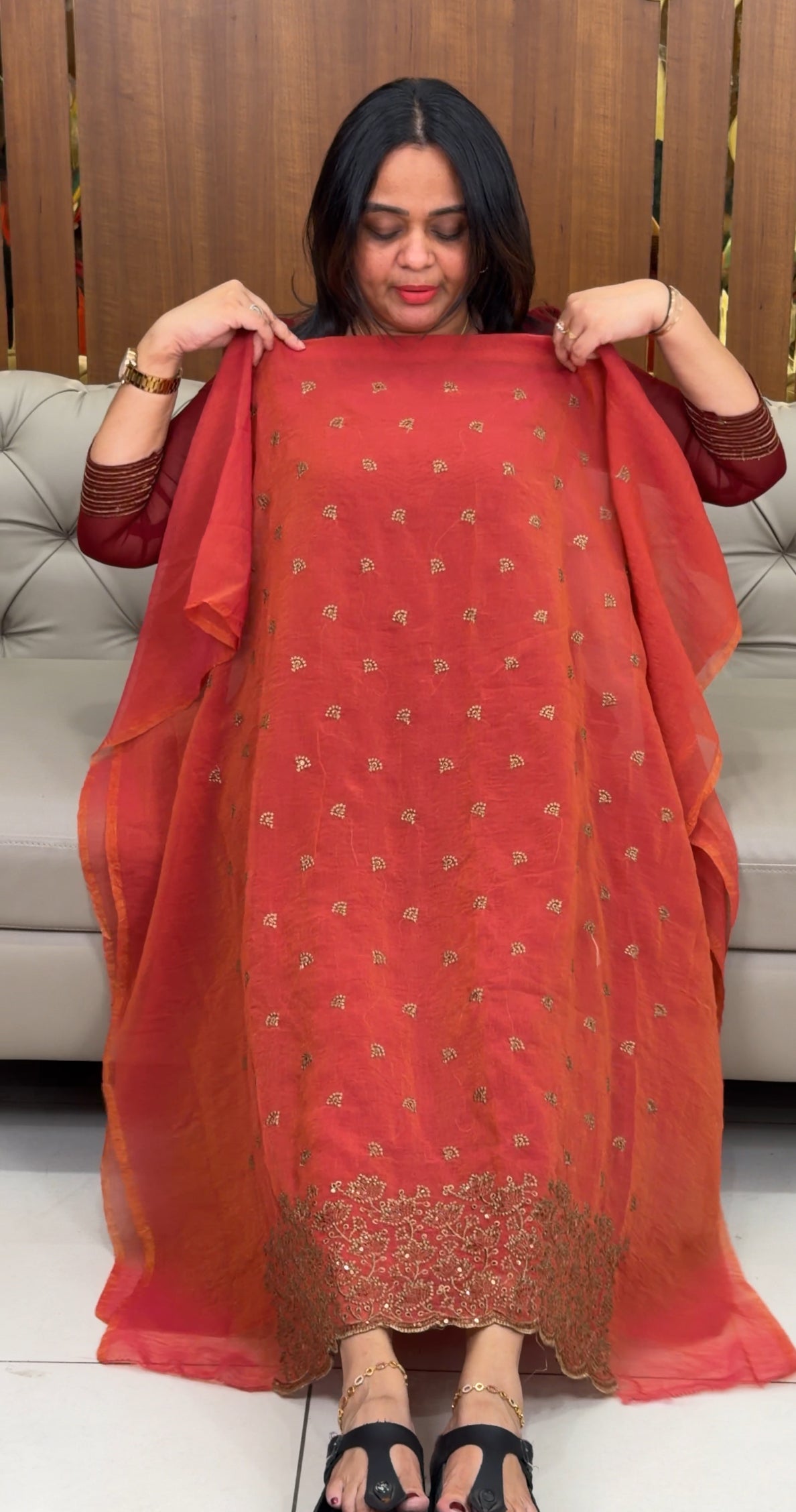 FORWARD CRUSHED TISSUE UNSTITCHED SALWAR SUITS - IHA 28901