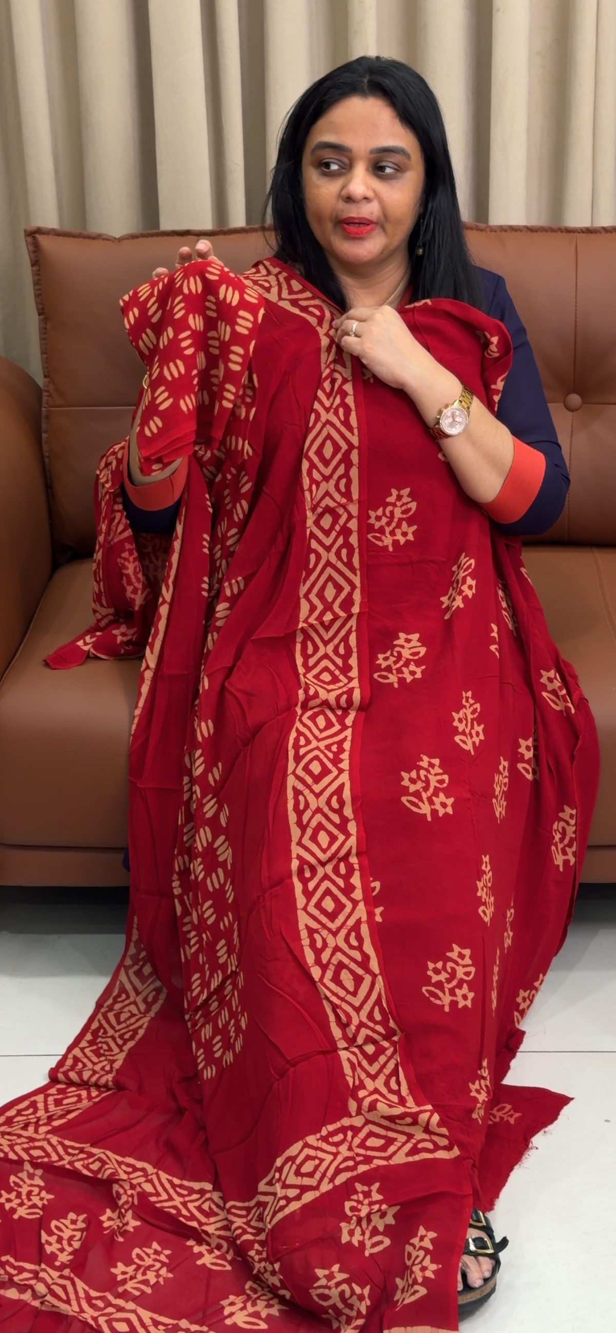 VISCOSE GEORGETTE UNSTITCHED SALWAR SUITS - IHA 35411