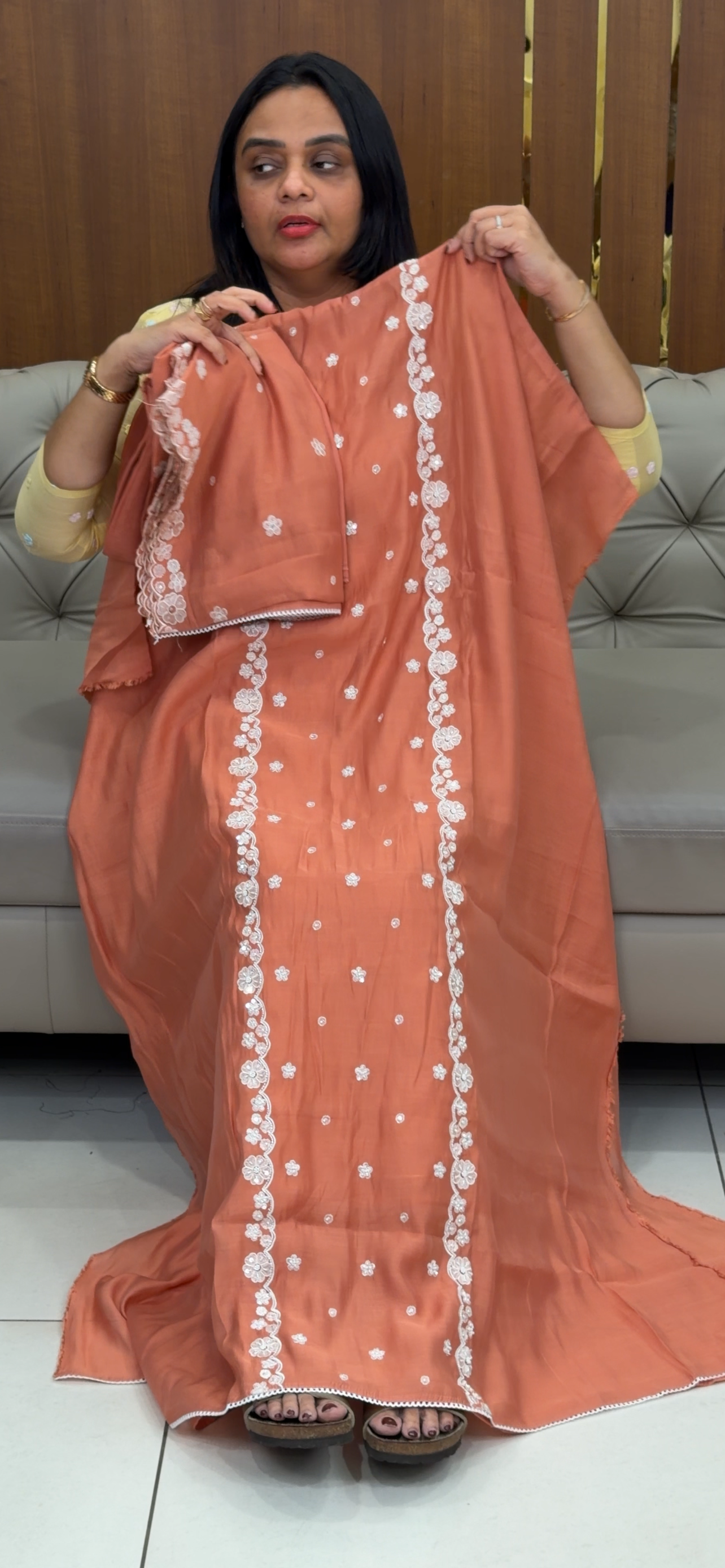 MUL CHANDERI UNSTITCHED SALWAR SUITS - IHA 31985