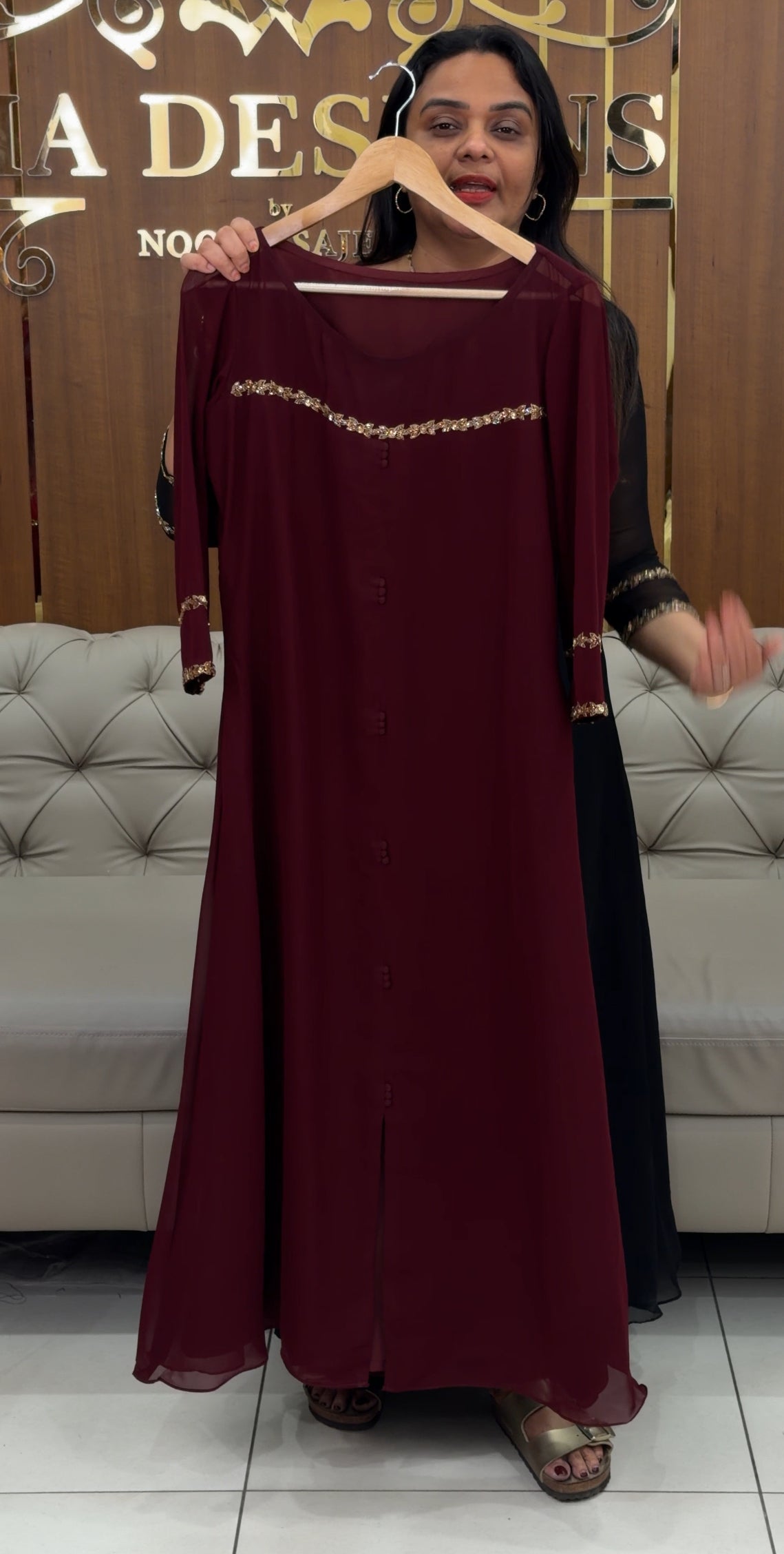 IHA'S IN-HOUSE GEORGETTE ALINE TOPS - IHA 30704