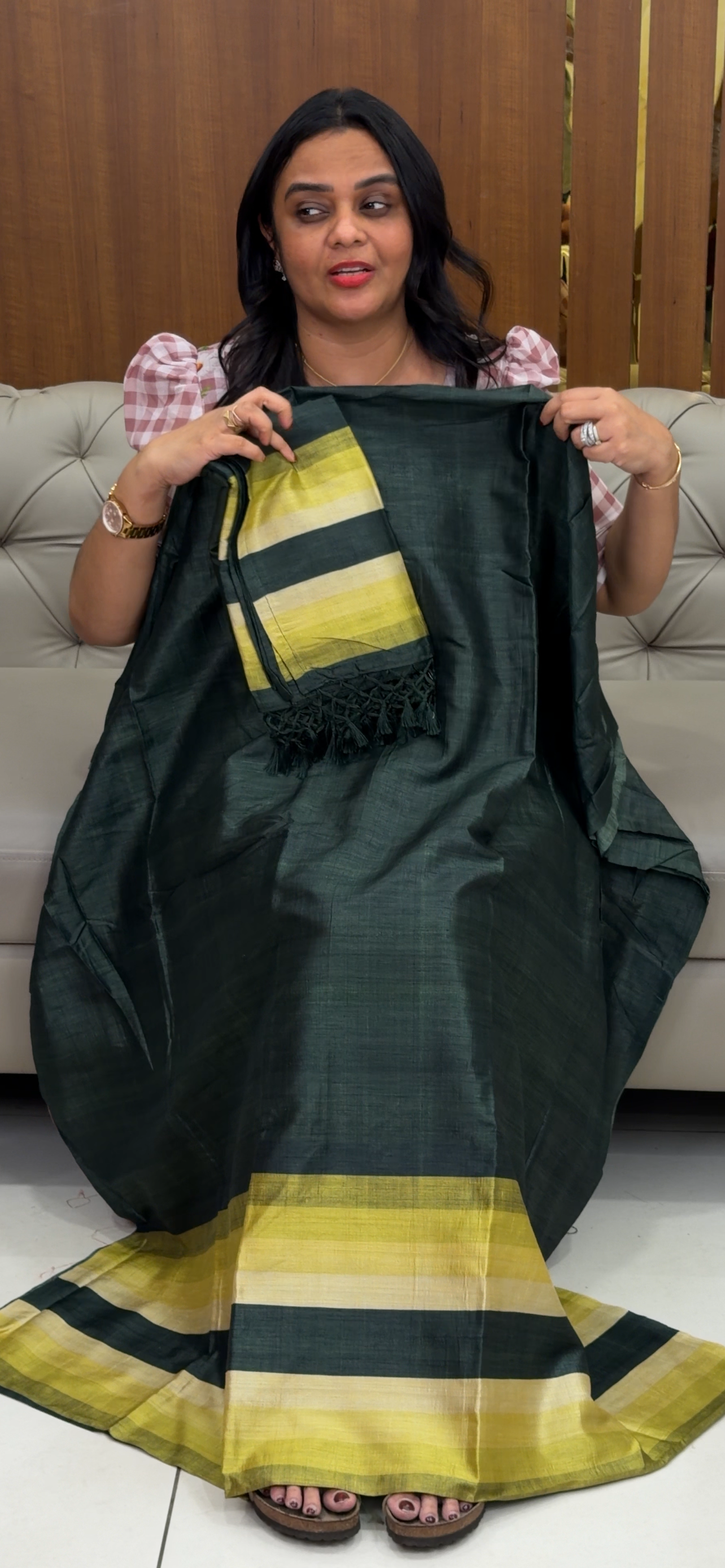SEMI TUSSUR UNSTITCHED SALWAR SUITS - IHA 32077