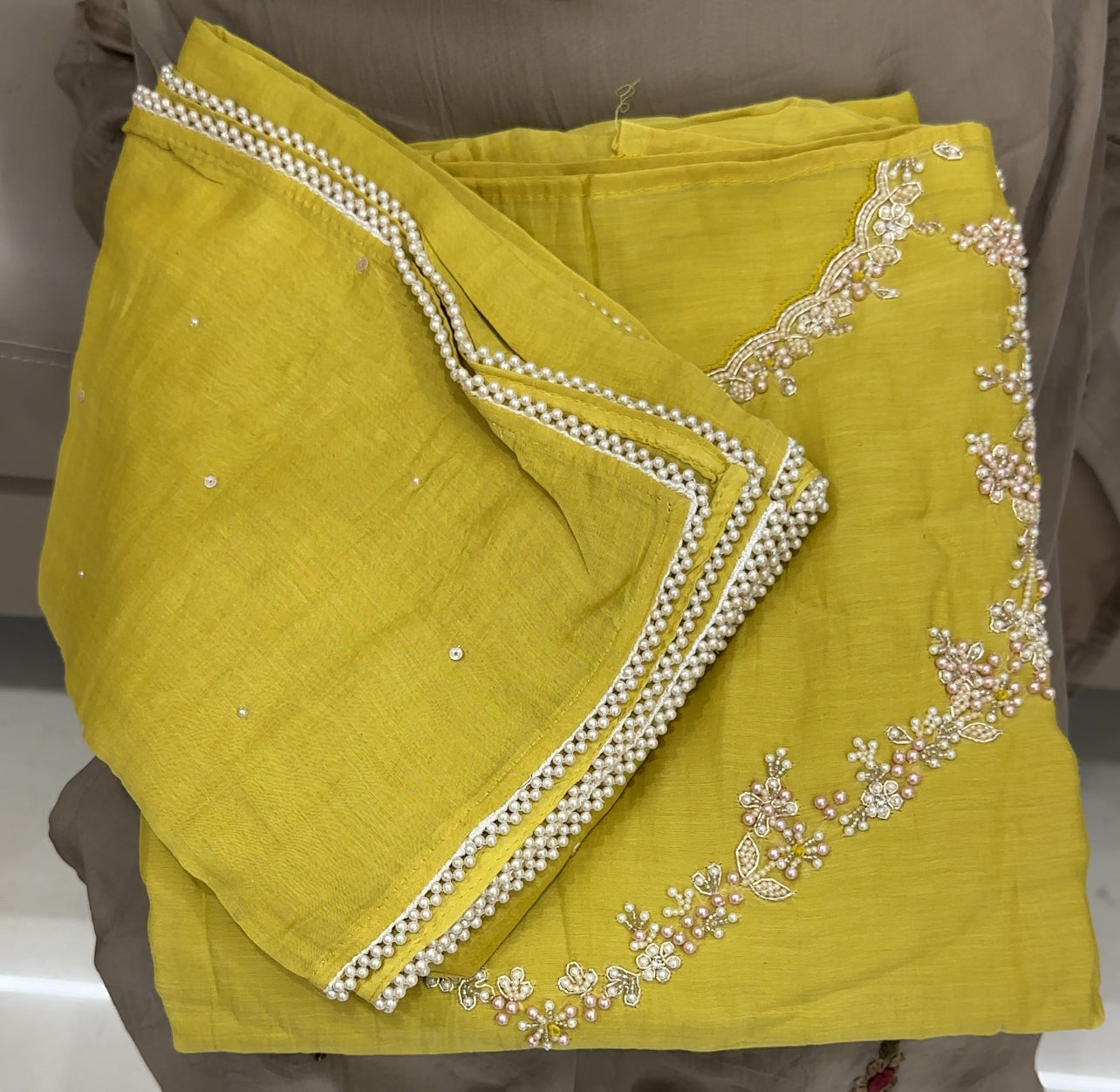 SILK CHANDERI UNSTITCHED SALWAR SUITS - IHA 27065