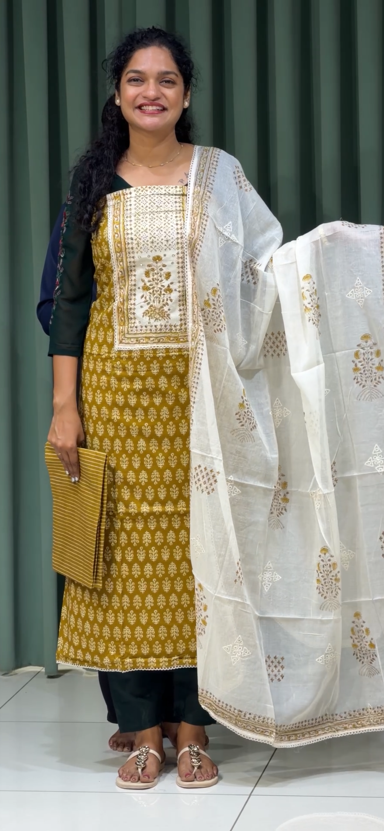 COTTON UNSTITCHED SALWAR SUITS - IHA 33184